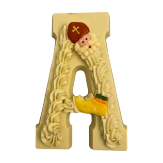 Chocolade letter wit.