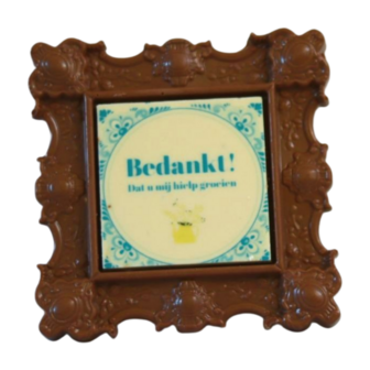 Chocolade Fotolijst &ndash; Bedankt dat u mij hielp groeien | Het Bonbon Geheim