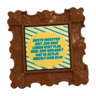 Chocolade Fotolijst Beste Meester &ndash; Bedankt dat ik mezelf kon zijn | Het Bonbon Geheim