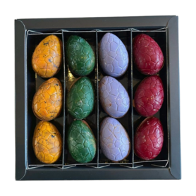 Luxe Paaseitjes 12 stuks (à 20g) – Ambachtelijke Chocolade | Het Bonbon Geheim