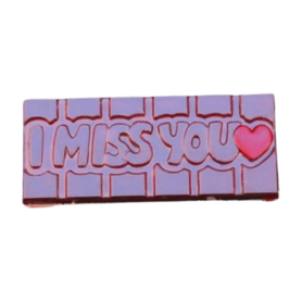 Chocolade Reep met "I Miss You" – Het Bonbon Geheim