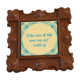 Chocolade Fotolijst Juf – Wat ben ik blij met een juf zoals jij | Het Bonbon Geheim